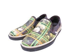 Jimmy Choo Jimmy Choo Check Camouflage Print Slip-on Sneakers size39/ Khaki ■■ ☆ fjc8 Women
