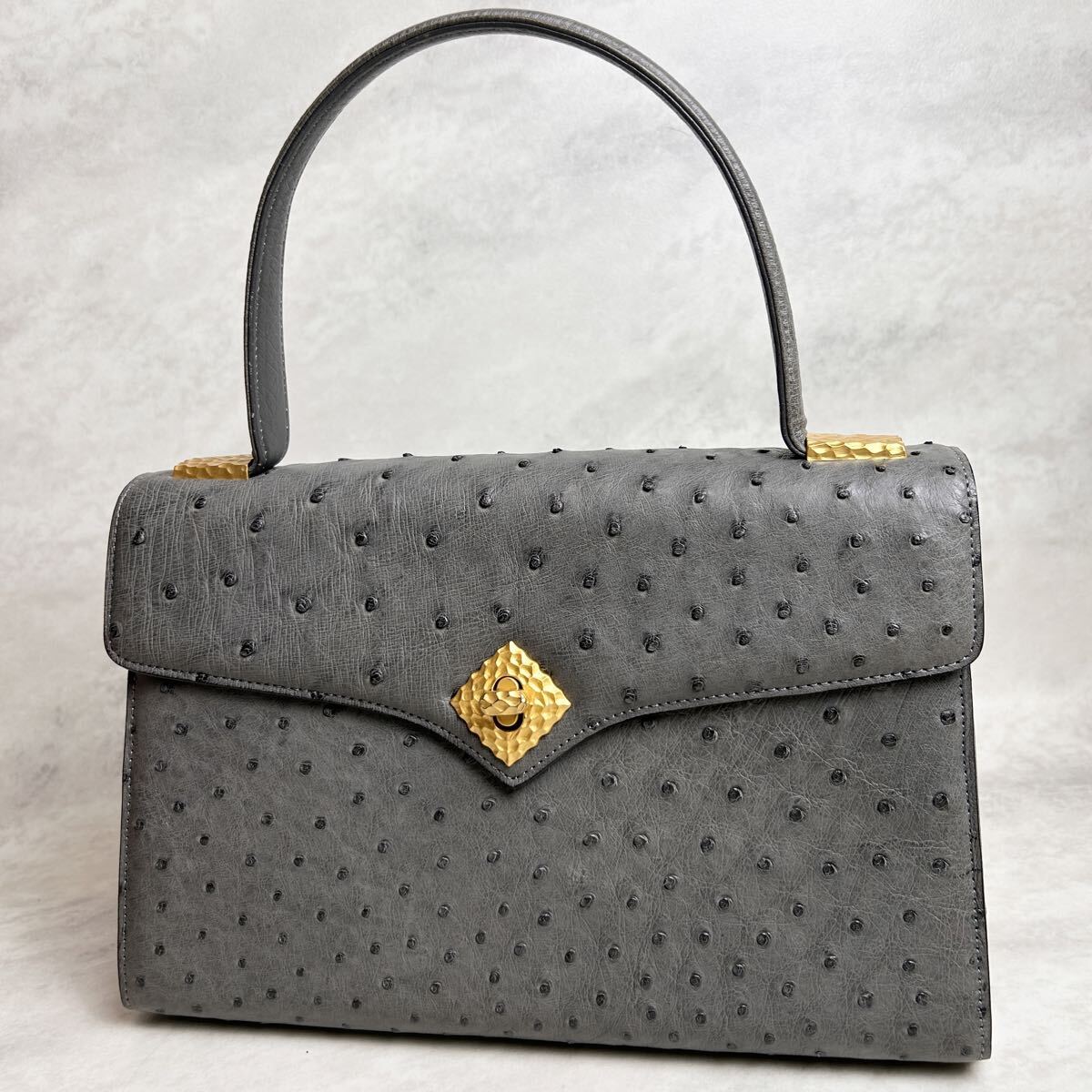 ★エキゾチック レザー バッグ 24点 まとめ オーストリッチ クロコダイル スネーク 本革 レザー調 ハンドバッグ 高級 卸 現状品 13.8kg★ MICHELLE FUKIN CLUTCH POUCH ⁄ OSTRICH｜風琴マチ 長財布