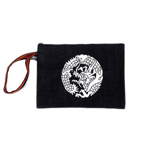 デニム集金袋 龍 倉敷デニム デニムポーチ 龍神様 竜柄ミニバッグ 未使用新品