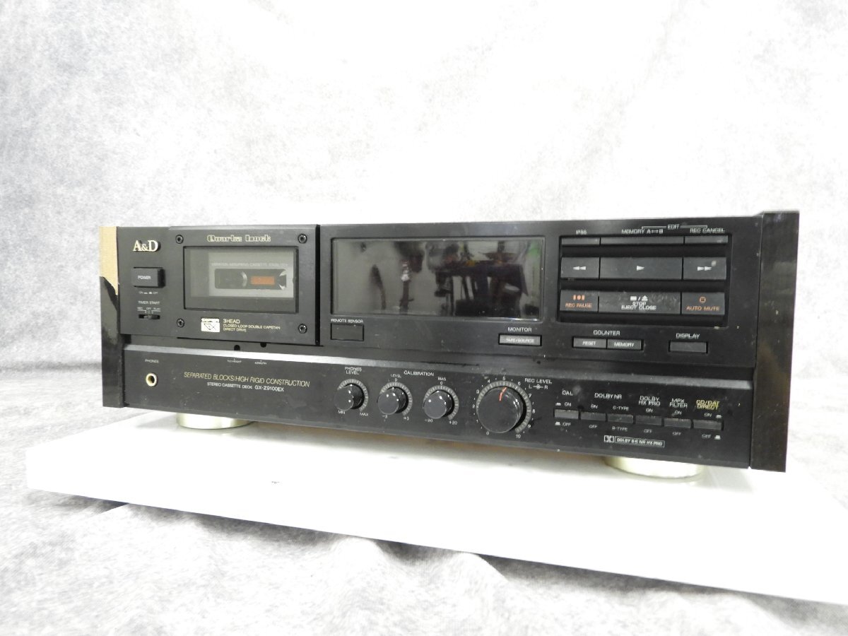 A&D GX-Z9100EX 美品動作品！ A&D GX-Z9100EX カセットデッキ 音響機器 オーディオ ジャンク