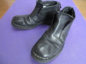 in kane-shonincarnation HORSE LEATHER SHORT BOOTS Horse Hyde кожа короткие сапоги чёрный 42