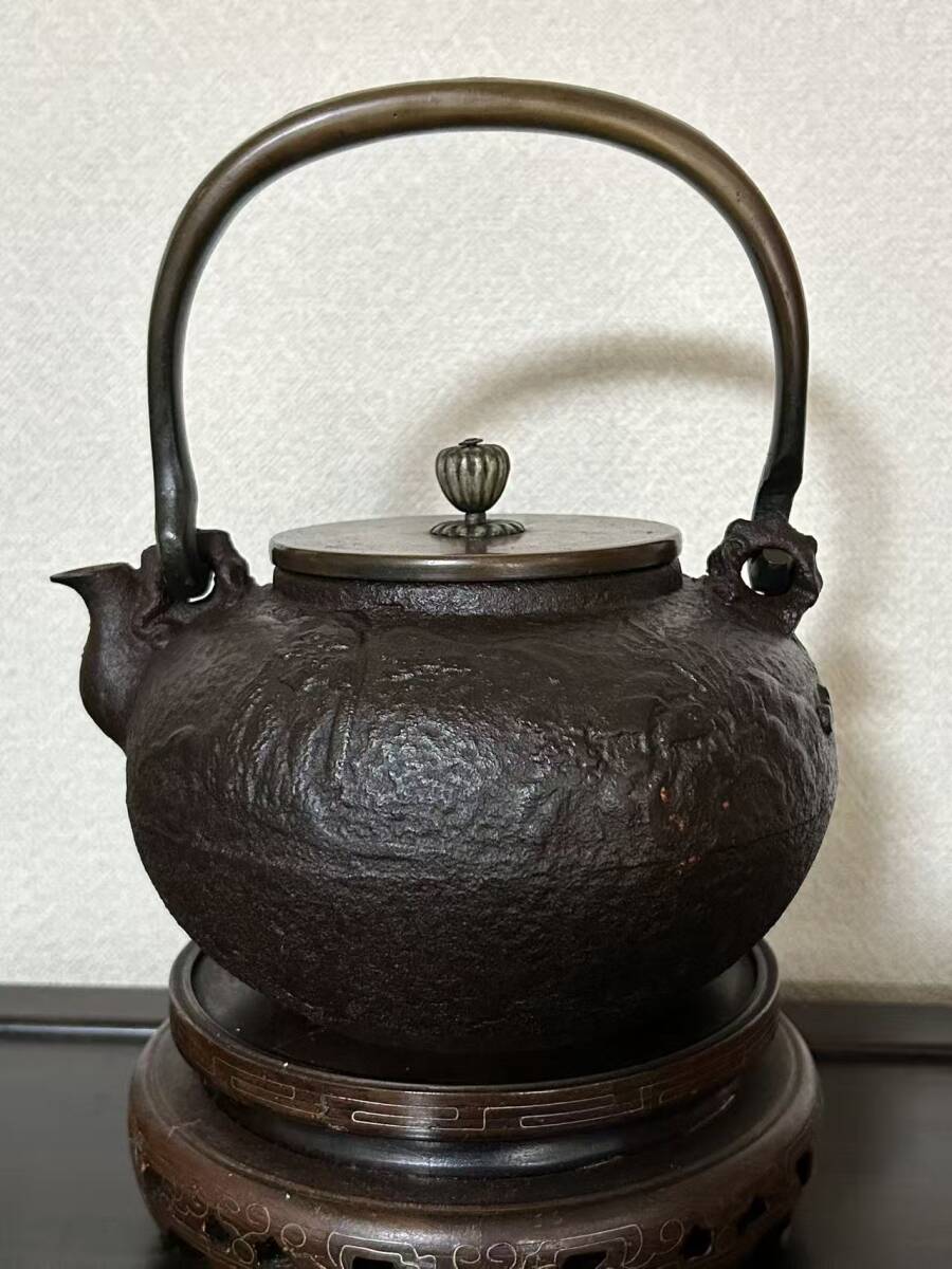 【大名品】◆尚美堂造 銀瓶 尚美堂◆検）鉄瓶 亀文堂 龍文堂 金寿堂 安之介 大名品】◇尚美堂造 銀瓶 尚美堂◇検）鉄瓶 亀文堂