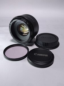 送料無料 美品 キヤノン Canon LENS EF 50mm 1:1.8 II 単焦点レンズ フィルター付