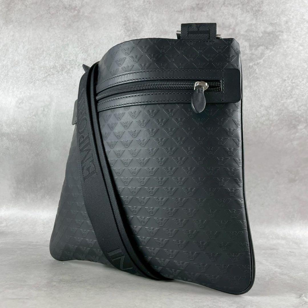 未使用 ジョルジオアルマーニ ショルダーバッグ メッセンジャー ポーチ メンズ GIORGIO ARMANI - ジョルジオアルマーニ 美品 メンズ レザー