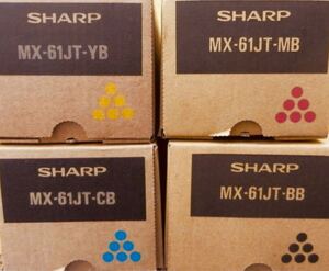 即決 送料無料 【新品】シャープ シャープ SHARP 純正トナー MX-61JT BB YB CB MB 4本セット 未使用品純正 1