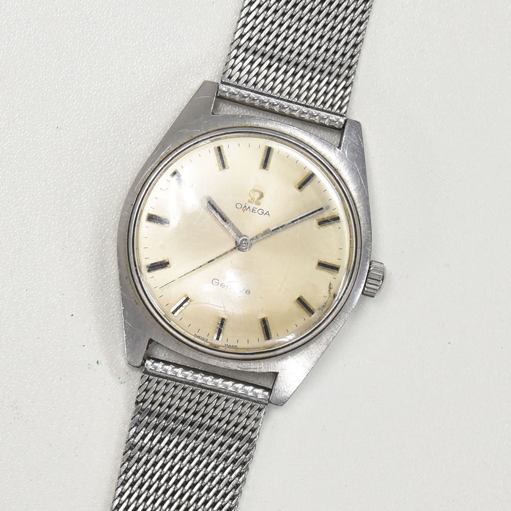 OMEGA　Geneve　手巻き機械式時計　　中古品 Yahoo!オークション -「オメガ ジュネーブ 手巻き」の落札相場