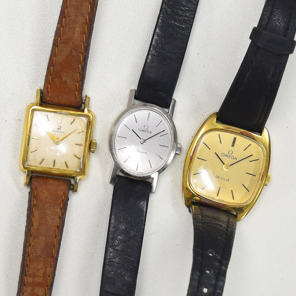 オメガ 手巻き時計 円形 689) オメガ 手巻き セクターダイヤル 1946年製 全数字文字盤