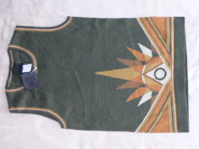 Anna Sui アナスイ 　ウール　ニットベスト　サイズ　[S] 　未使用新品