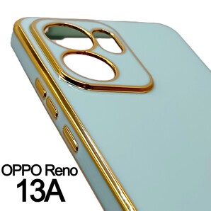 OPPO Reno13A スマホケース パステルカラー ミントグリーン(ゆうパケ)