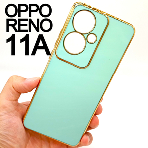 OPPO Reno11A スマホケース パステルカラー ミントグリーン(ゆうパケ)