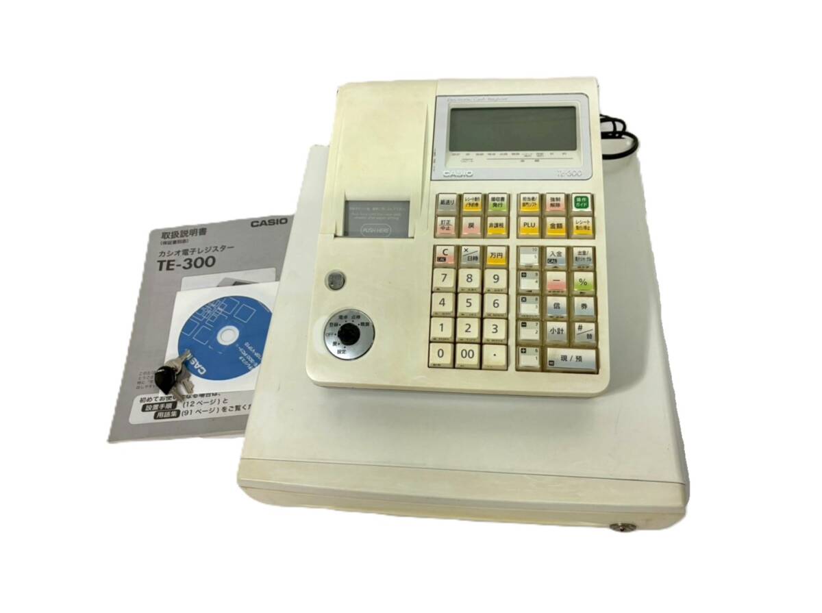 ジャンク品 CASIO カシオ レジスター TE-2500 初期化済み 欠品あり カシオ TE-2500-15S ダイヤ事務機