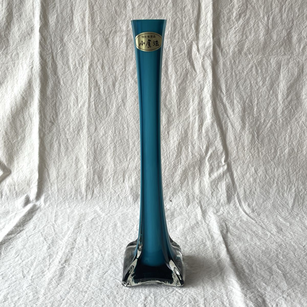 昭和レトロ ガラス製 ガラス細工 花瓶 花器 華道 フラワーベース フラワーベースB/昭和レトロ/白/花形/アートグラス | 骨董