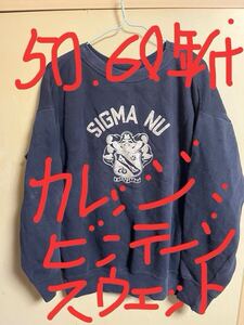 50-е 60-е Винтаж толстовка колледж печать нет краситель устойчивый отделка Naso синий поиск обратного плетения одноцветный тег Champion военный