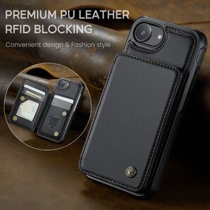 iPhone 16e ケース アイフォン16e レザーケース iPhone 16e カバー カード収納 背面 ブラック