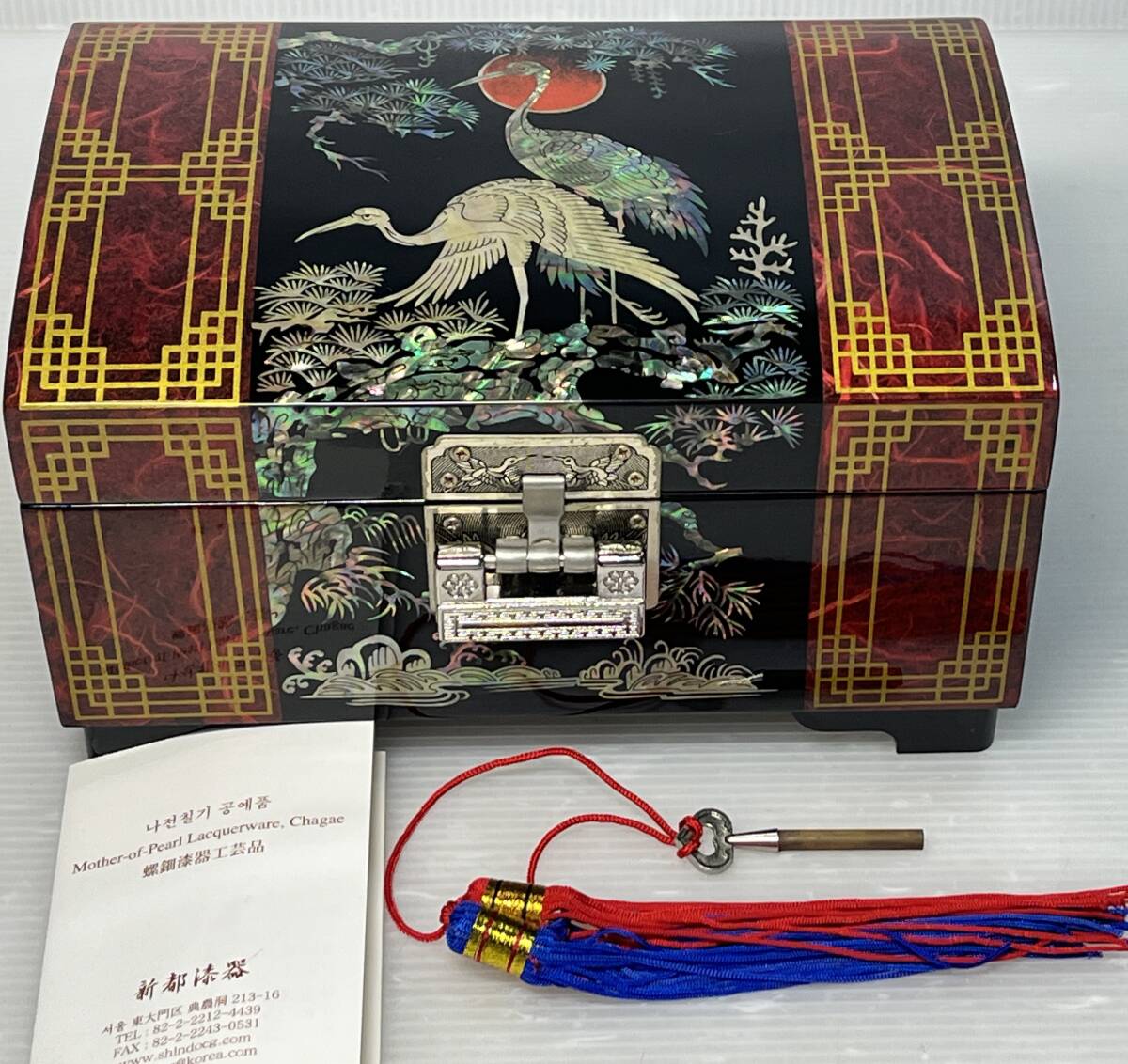 オルゴール付き漆器宝石箱 宝石箱【桜さくら】アクセサリーケース 漆器箱 オルゴール付き