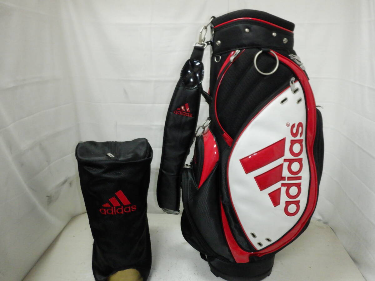 【美品】アディダス　キャディーバック　ゴルフバック　赤 adidas｜【公式】アディダス adidas 【ゴルフ】スリーストライプ