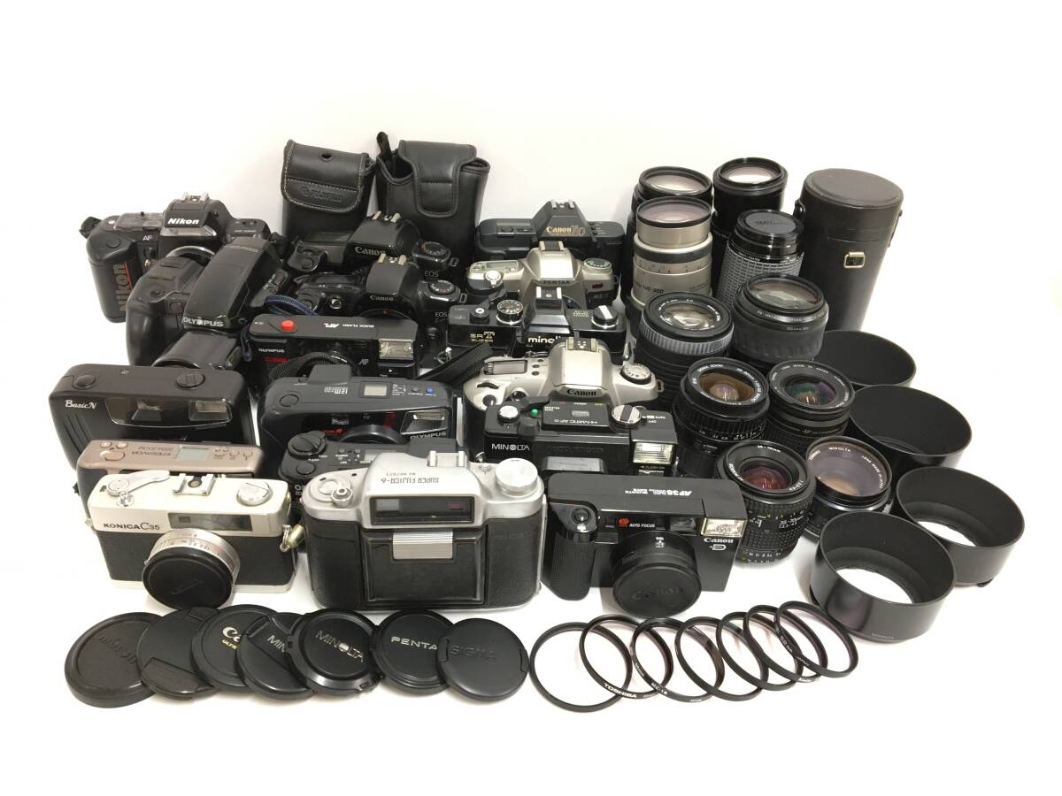 コニカ c35 ft A ほか　カメラ　まとめ　6台 ジャンク品　いろいろ KONICA C35 の系譜｜テッサータイプのレンズ搭載コンパクト