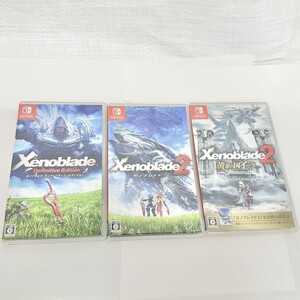 D046-W7-2834 ◎ Nintendo Switch ソフト Xenoblade2 Xenoblade2 黄金の国イーラ Xenoblade Definitive Edition 3点セット IJ