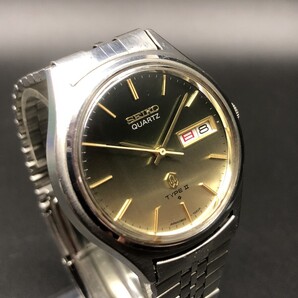 オールドクオーツの名品◆セイコー【TYPE2】グリーングラデーションダイヤル◆諏訪精工舎1976年製◆SEIKOベルト◆新品電池交換済(好調稼働)
