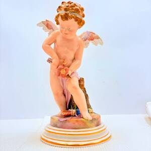 【!!大幅値下げ!!】オールドマイセン Meissen Lシリーズ 天使像 キューピッド フィギュリン 骨董収集品 現状品【送料無料】