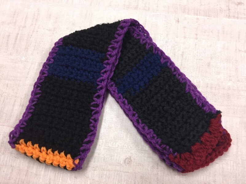 オールド レトロ 古着小物 鍵編み かわいい ハンドニット ローゲージ グラデー