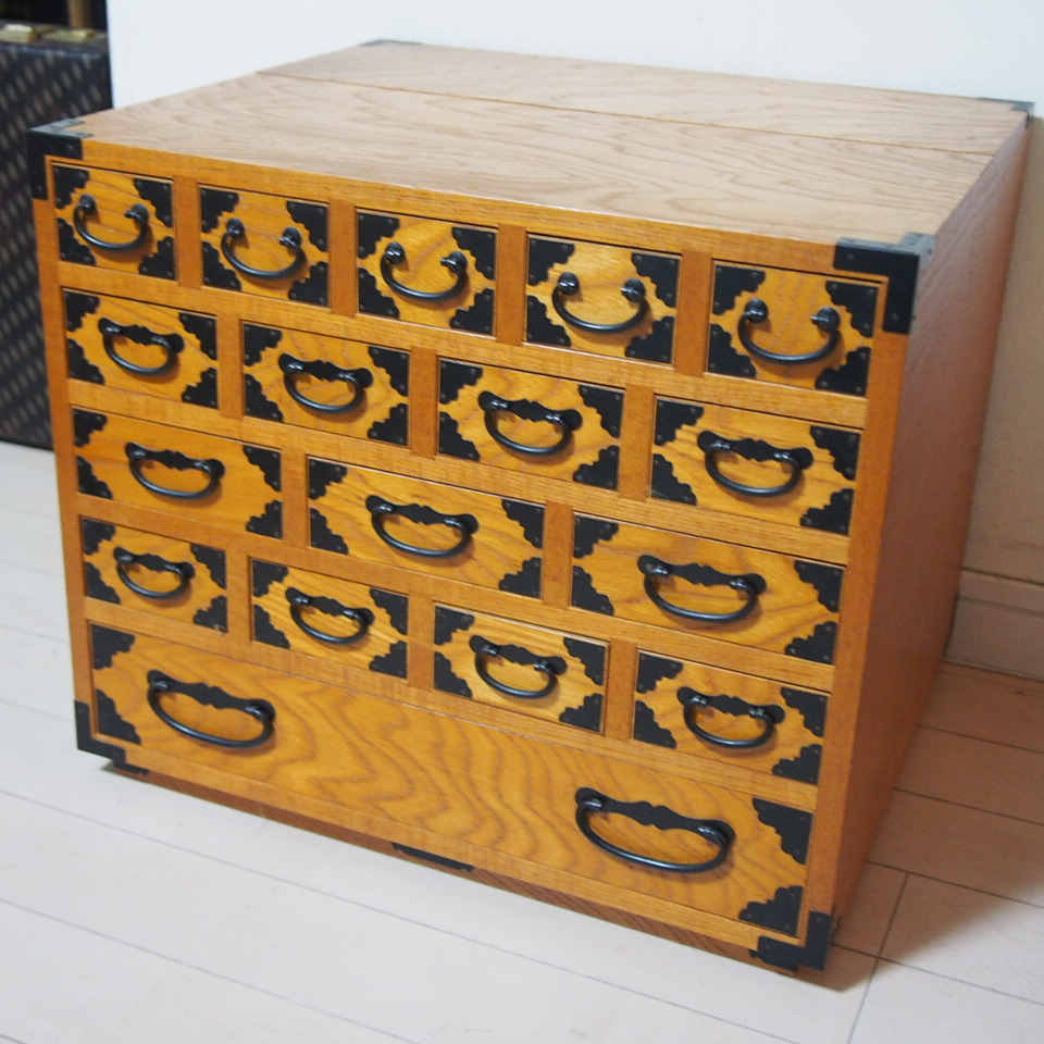 骨董品　薬箪笥　薬箱　小箪笥　5段小引き出し　17杯　昭和レトロ　和箪笥 骨董品 薬箪笥 薬箱 小箪笥 5段小引き出し 17杯 昭和レトロ