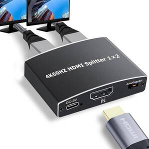 【HDMI 2.0b 分配器】 HDMIスプリッター 1入力 2出力 4K@60Hz 同時出力 【管理番号:A289】