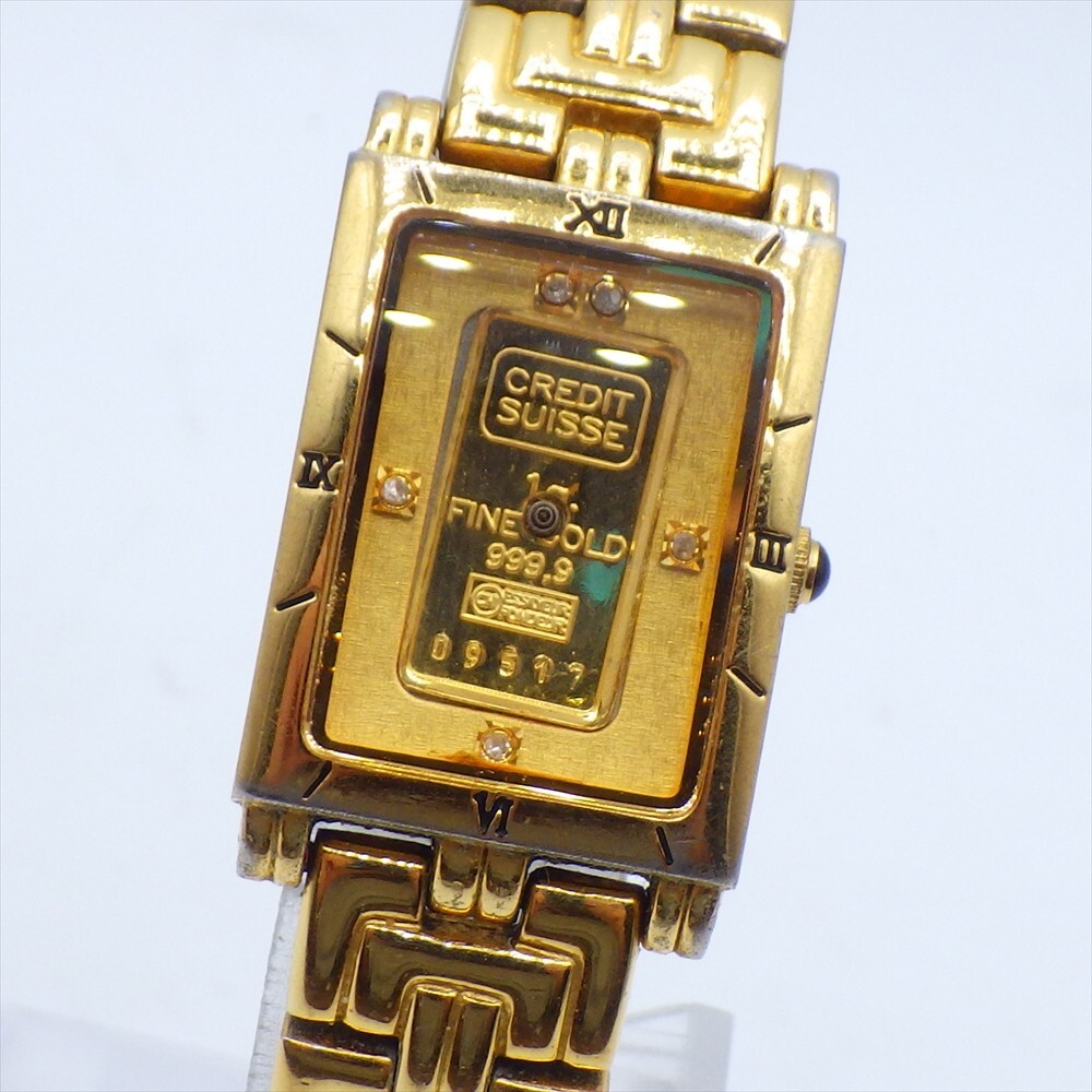 CREDIT SUISSE クレディスイスGOLD クォーツ腕時計 ウォッチ Yahoo!オークション - 1円スタート CREDIT SUISSE INGOT WATCH
