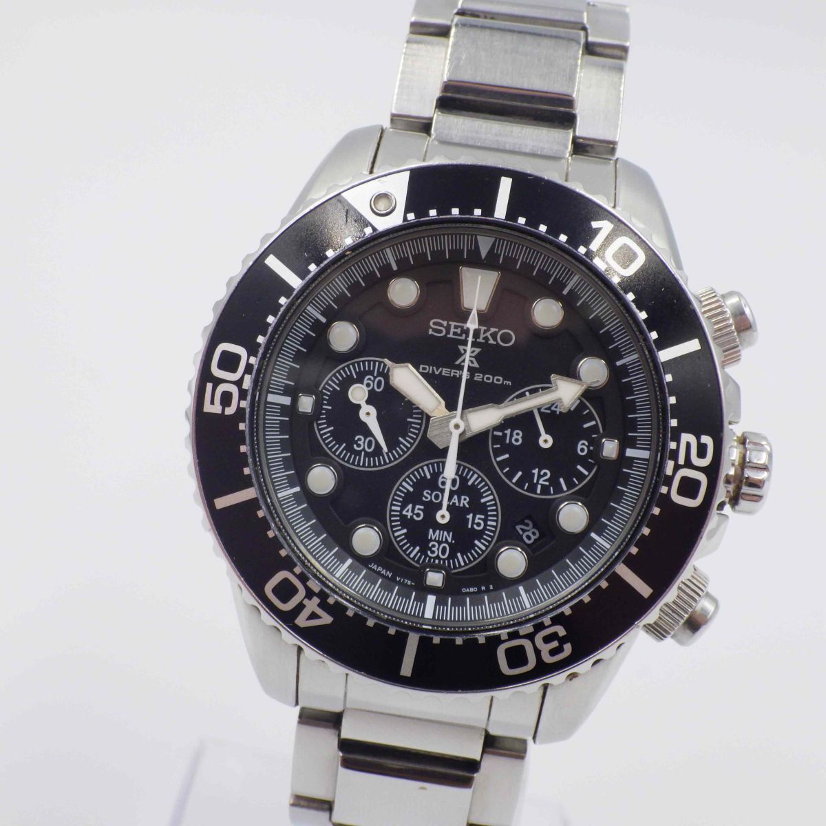 SEIKO クロノグラフ 時計　V175-0AD0 ジャンク Yahoo!オークション -「v175-0ad0」の落札相場・落札価格
