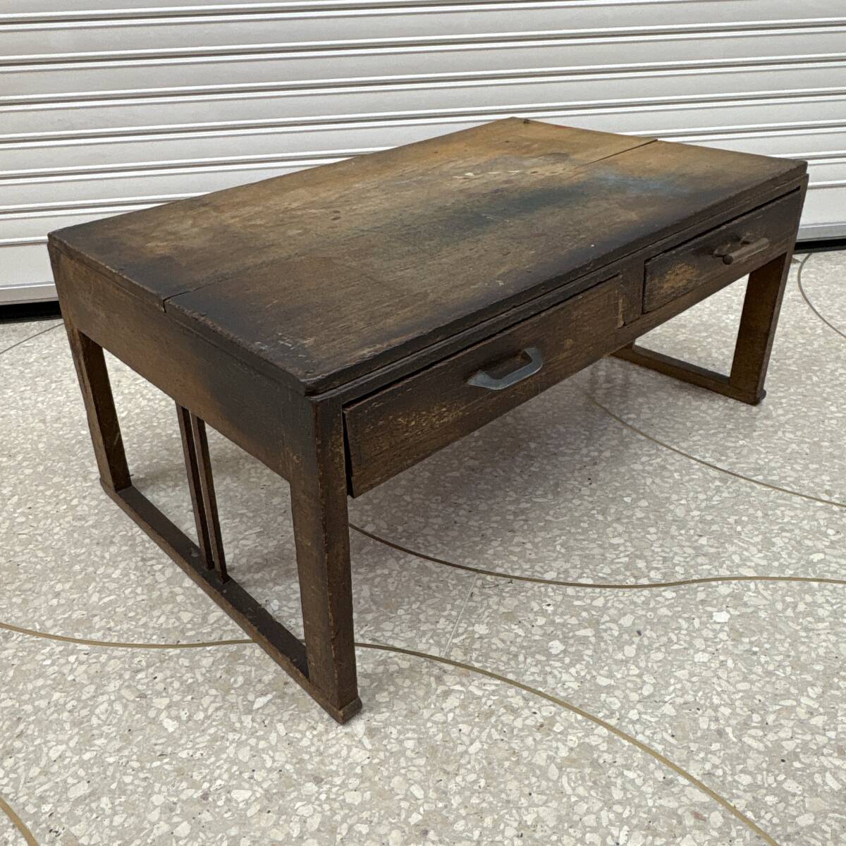 yoshi 木製　机　　勉強机 昔の机　レトロ　昭和　古道具 yoshi 木製 机 勉強机 昔の机 レトロ 昭和 古道具 学校机 勉強机