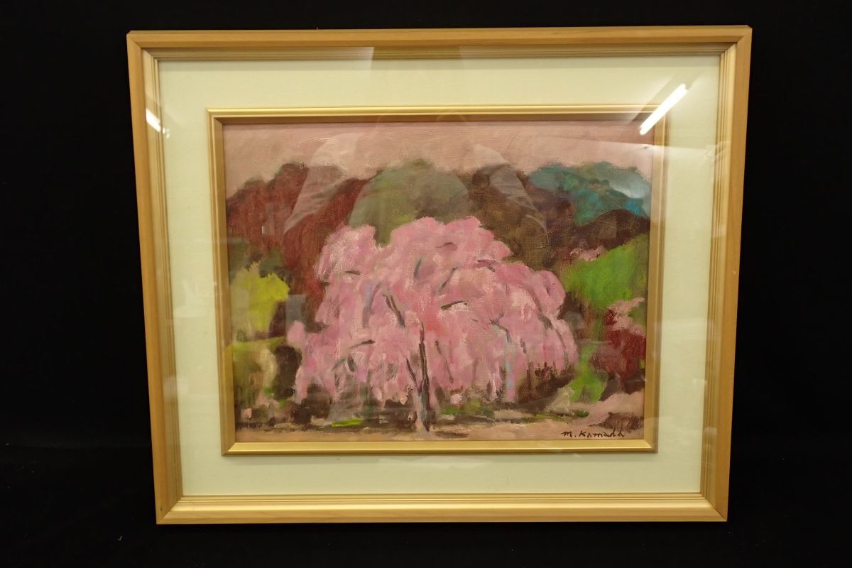 鎌田勝美、白馬残雪、希少な額装用画集より、新品高級額装付、状態良好 鎌田勝美、白馬残雪、希少な額装用画集より、新品高級額装付