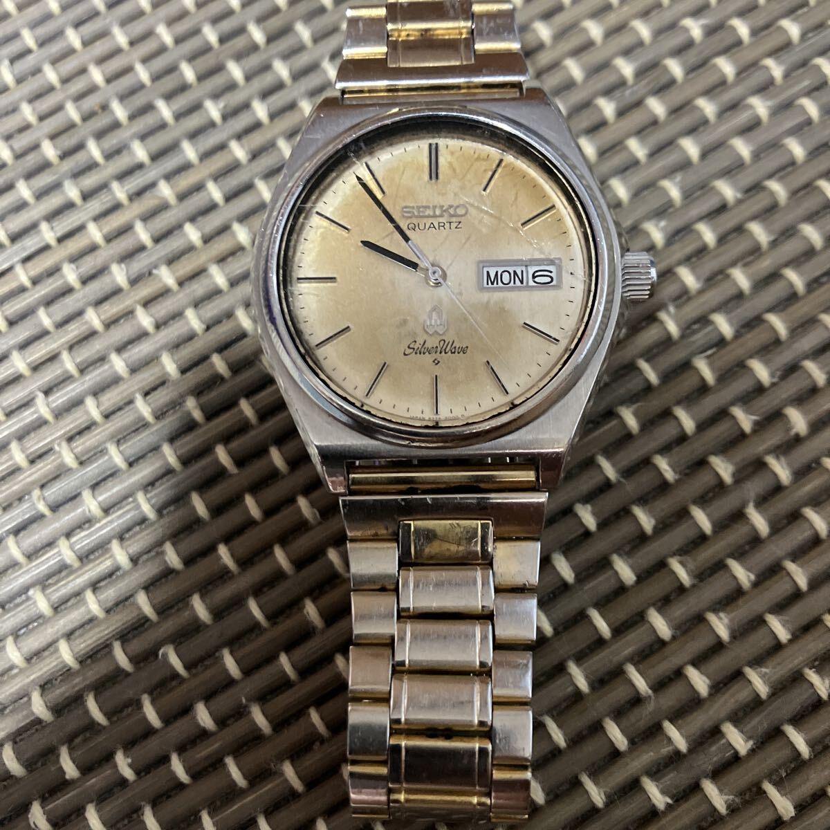 【稼動品】SEIKO シルバーウェーブ　クォーツ 時計 ステンレス 稼働】SEIKO セイコー シルバーウェーブ 80s ビンテージ