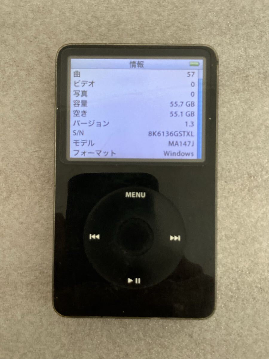 Apple iPod Classic ブラック USBケーブル付き　ジャンク品 APPLE iPOD CLASSIC 6TH GEN. BLACK 80GBNEW BATTERY | eBay