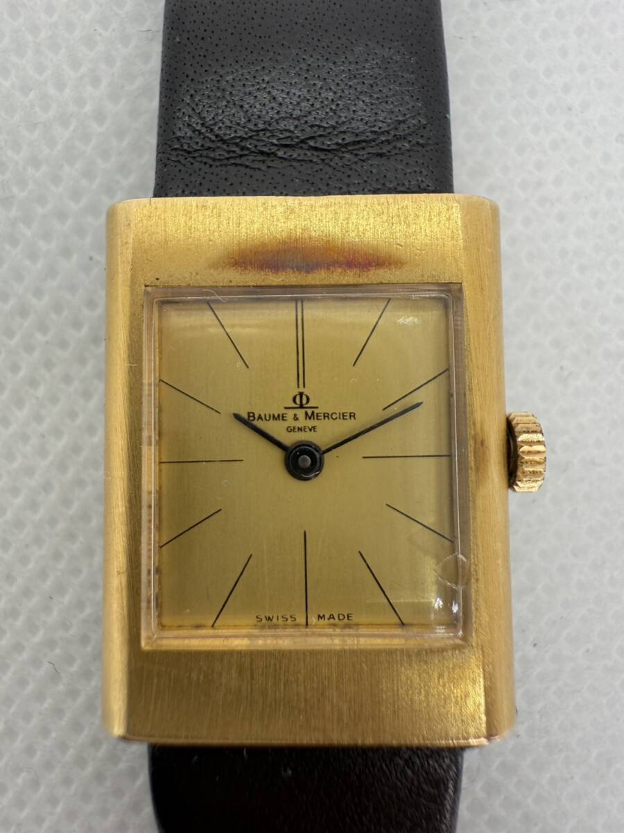 【稼働品】ボーム&メルシー 腕時計 GENEVE 手巻き アンティーク ボーム＆メルシエ BAUME ＆ MERCIER｜オーバル｜手巻き・1990