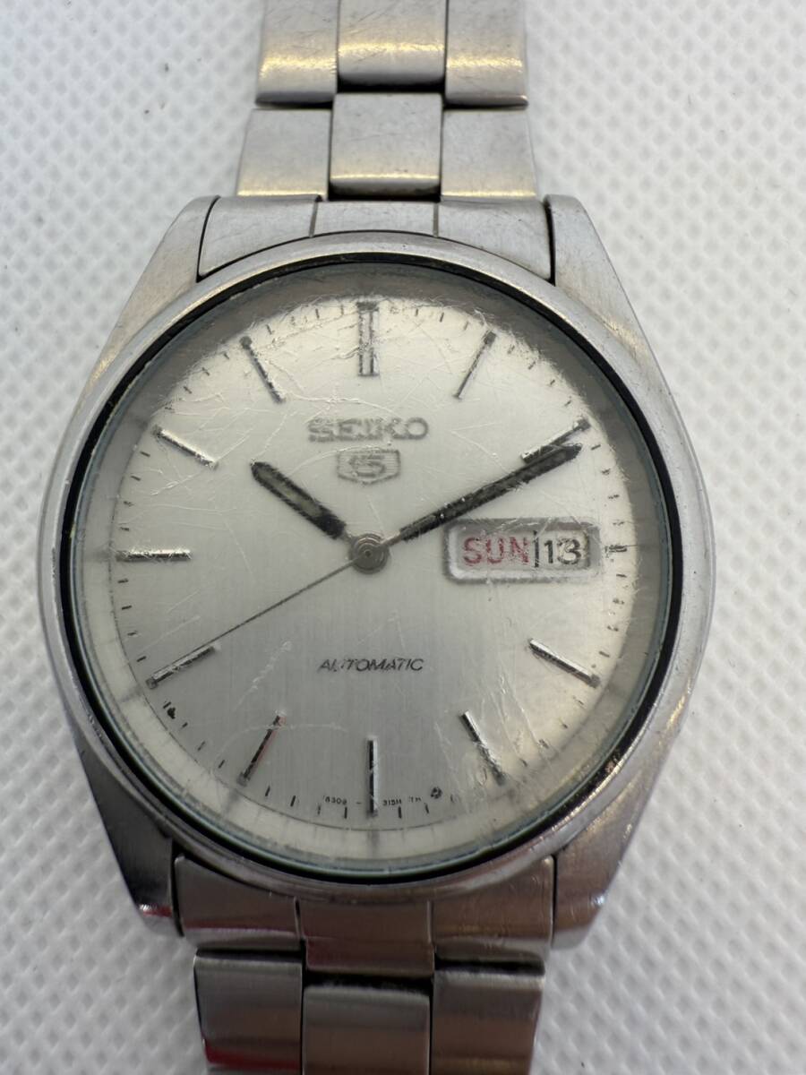 ★稼動美品★セイコー　ファイブ　アンティーク　メンズ　腕時計 動作品】セイコー 5 アンティーク 腕時計 1996年 自動巻き