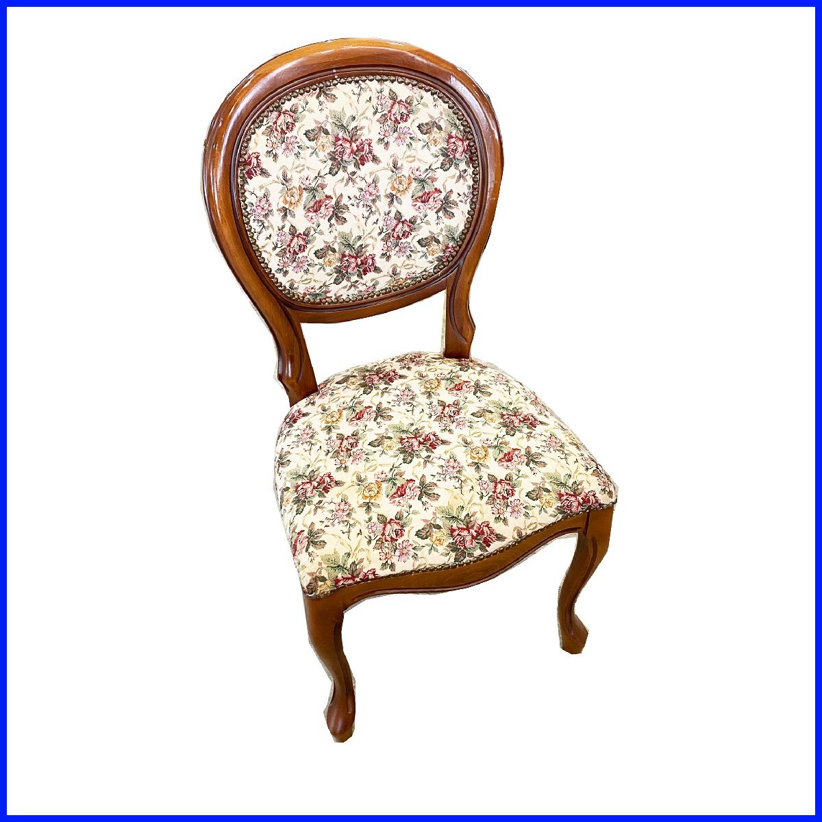 猫脚 アンティークチェア ロココ調　イタリア ダイニングチェア 花柄 彫刻 イタリア製】ダイニングチェア アンティーク調 ロココ