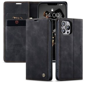 iPhone16 【c4黒】手帳型 スマホカバー PUレザー スマホケース アイフォン 携帯ケース 耐衝撃 軽量 落下防止 保護 無地 高品質