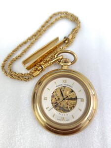 1円〜稼働品 懐中時計 レビュートーメン REVUE THOMMEN N.313 4421002 機械式 手巻き チェーン付き