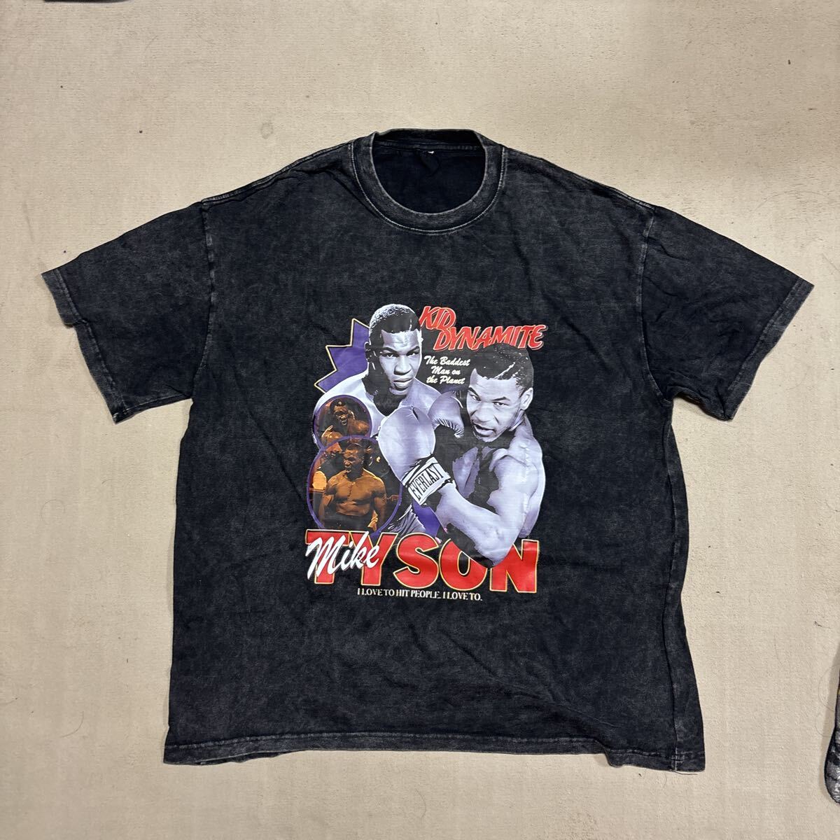 マイク・タイソン Tシャツ 1995年12月16日 XL ブラック マイク・タイソン ショートスリーブ Tシャツ ブラック : RAWDRIP
