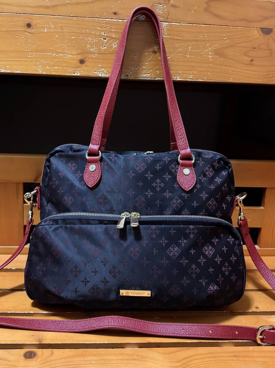 ✨極美品✨ラシット　ボストン　トラベルバッグ　ハンド　2way 多機能 LOWELL things ボストンバッグ 「千葉由佳さん」コラボ2WAY