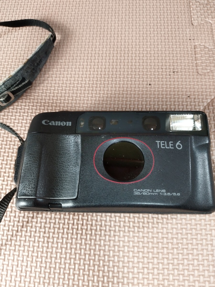 Canon TELE6 コンパクトカメラ　動作確認済み　ケース付き Canon Autoboy TELE6【完動品】最初に通常35mmとハーフ切り替え