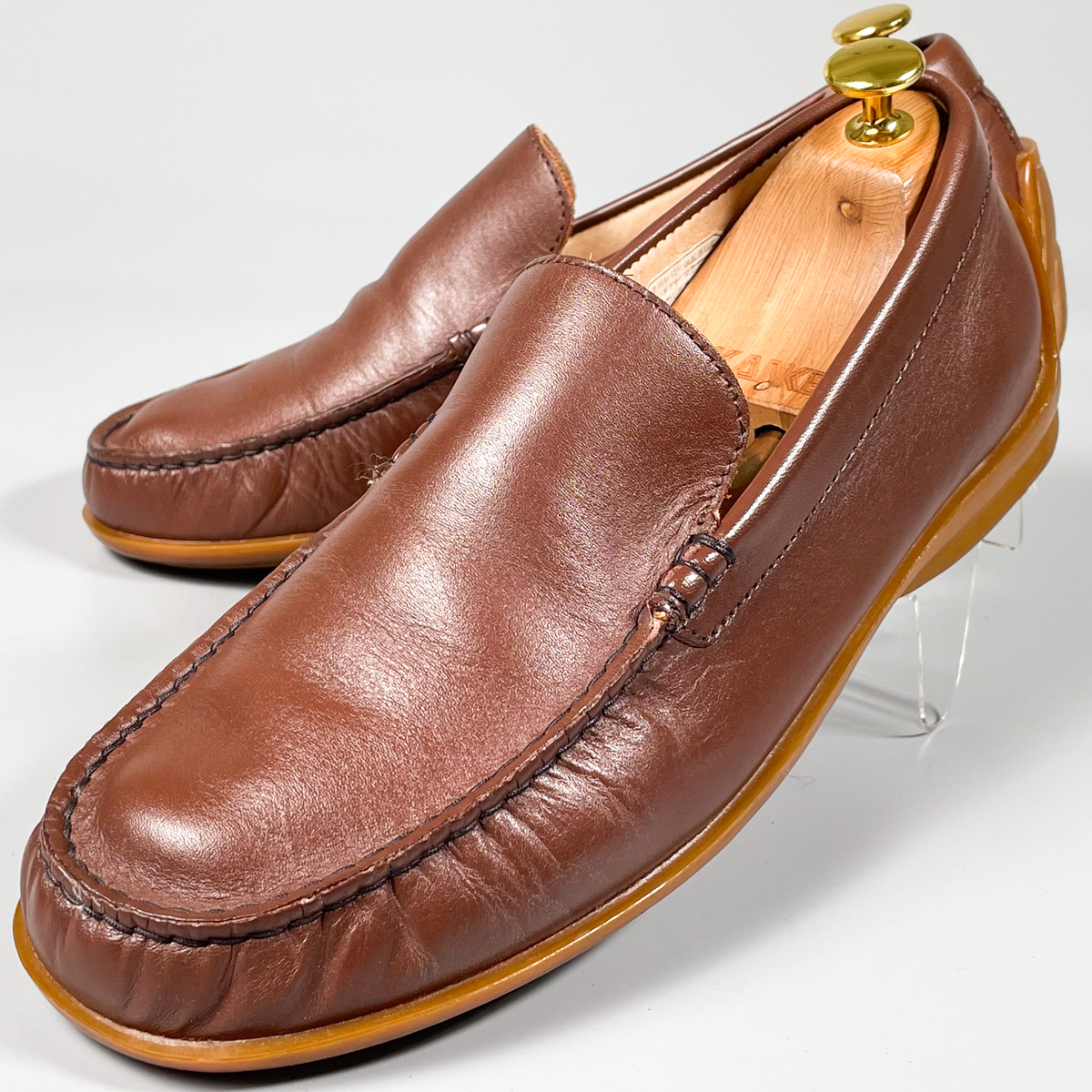 即決 REGAL リーガル ドライビングシューズ ローファー スリッポン ブラウ