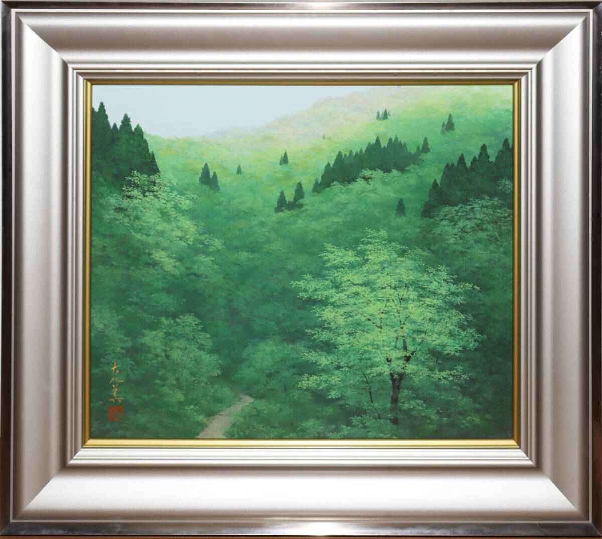 新品未使用　絵画　濱田昇児 作 段畑 新品未使用 絵画 濱田昇児 作 段畑 新品未使用 絵画 濱田昇