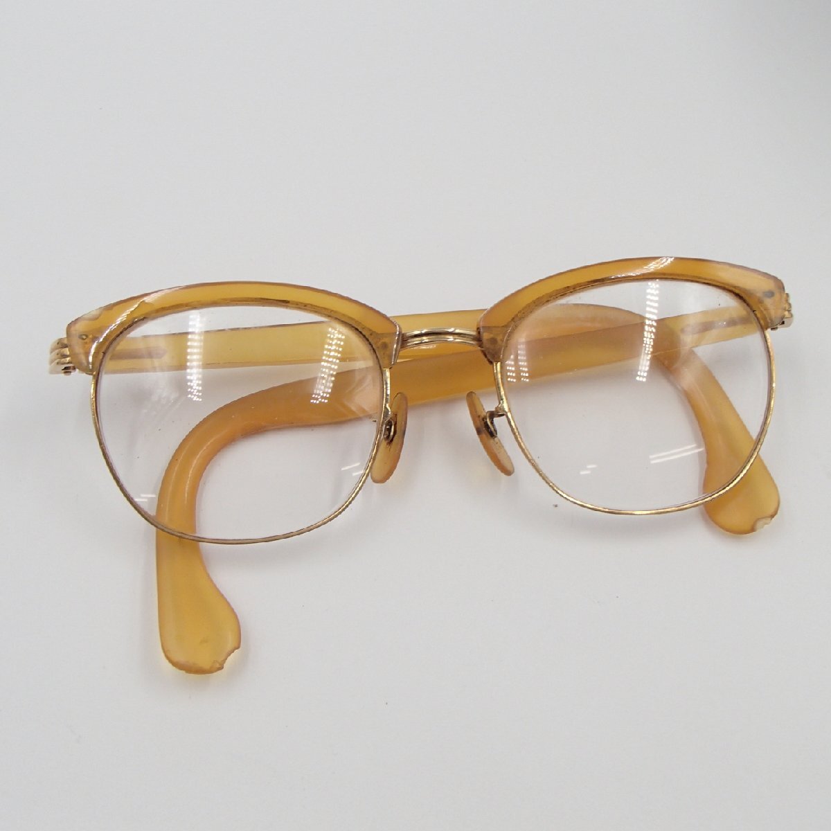 本べっ甲　眼鏡　白甲＆上トロ甲　ウエリントン型　めがね 本べっ甲 眼鏡 白甲＆上トロ甲 ウエリントン型 めがね べっ甲