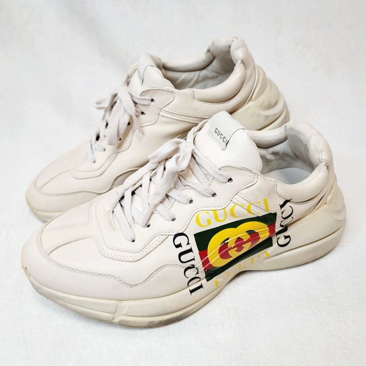 美品　GUCCI　グッチ　スニーカー　GGキャンバス　シェリーライン　レザー 楽天市場】GUCCI グッチ 【美品】431920 エース パイナップルx