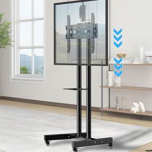 【自立型のため、賃貸やオフィスにも設置しやすい】 テレビスタンド 32〜70インチ対応 キャスター付き 業務用 高さ調整可能