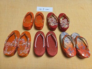 б/у! "Семь, пять, три" японский костюм zori комплект (16.5cm)5 пар комплект!