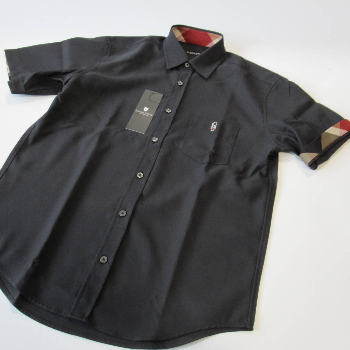 BLACK LABEL CRESTBRIDGE 半袖シャツ Lサイズ ブラック 中古・古着通販】BLACK LABEL CRESTBRIDGE (ブラックレーベル