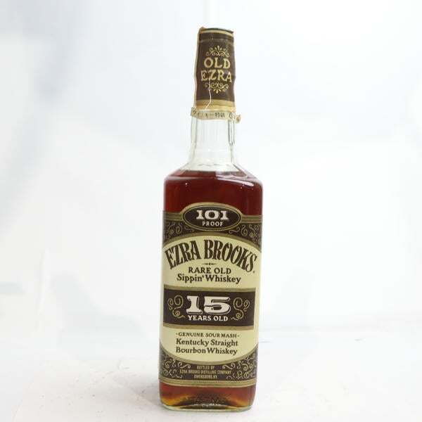 OLD EZRA 15 Years Old 750ml 未開封 Vintage Old Ezra 15 Year Old Sippin' Bourbon Whiskey Empty