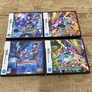 08w13502★1円~DSソフト流星のロックマン4本セット ペガサス/2ベルセルク×ダイナソー/2ベルセルク×シノビ/3ブラックエース ゲーム 中古品